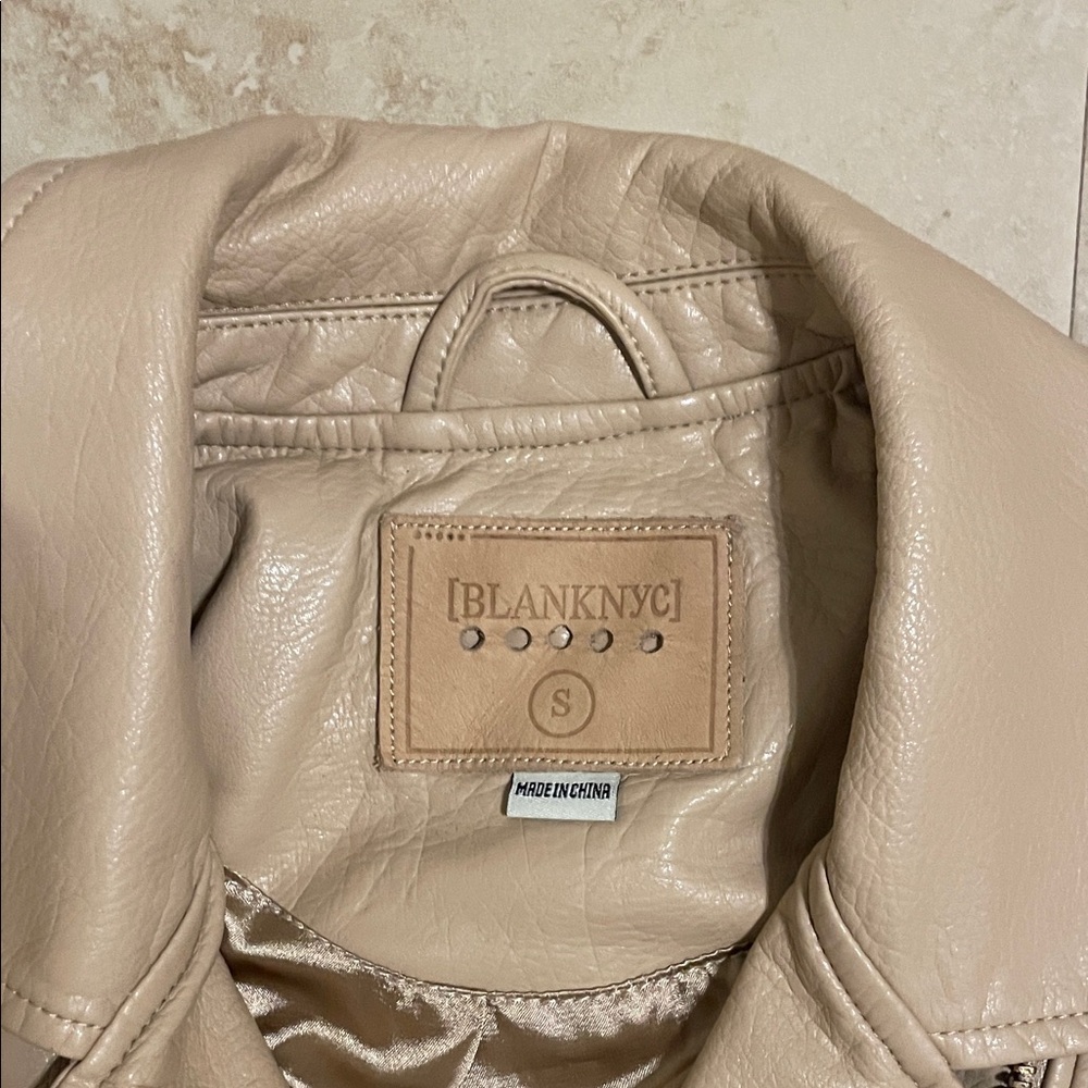 Blank NYC Beige Leather Jacket - Picture 4 of 11